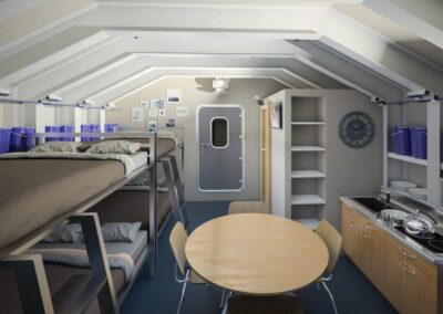 proyectos zona bunker dos camas y cocina